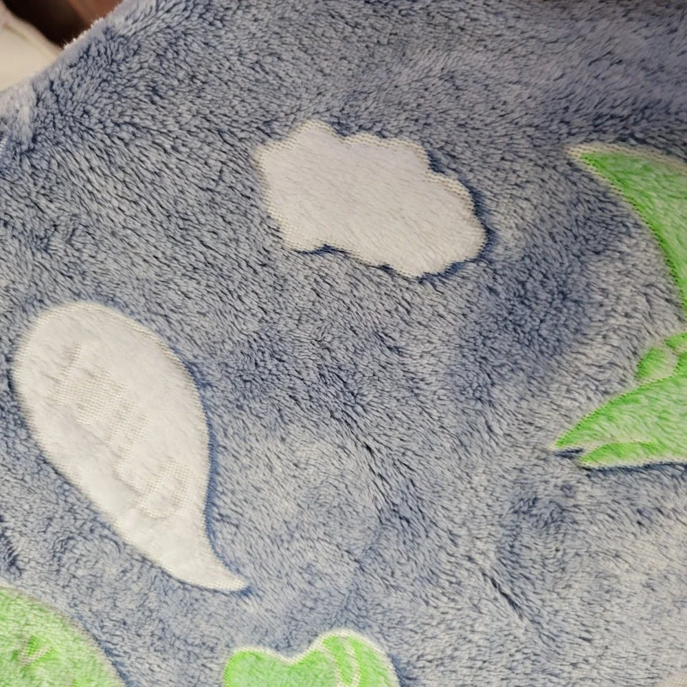 HOMBYS Blue Dinosaur Plush 2 Pillowcases Standard 21x26 Fleece Kids Bedding